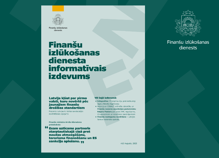 Finanšu izlūkošanas dienesta augusta informatīvais izdevums