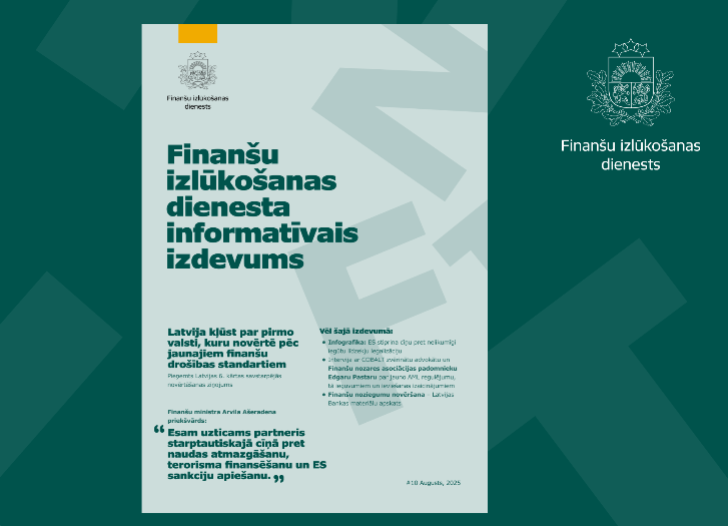 Finanšu izlūkošanas dienesta augusta informatīvais izdevums