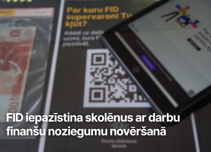 FID iepazīstina skolēnus ar darbu finanšu noziegumu novēršanā